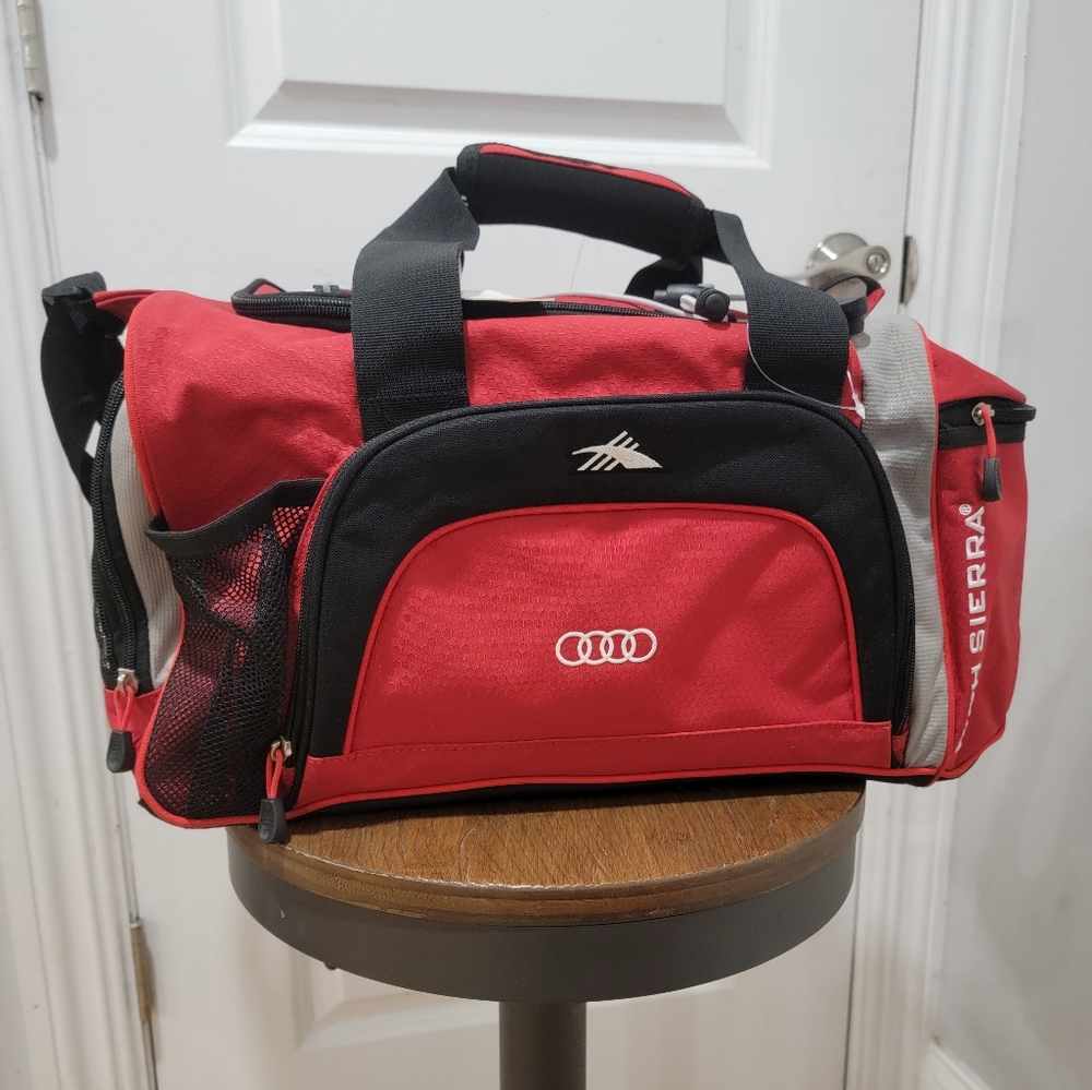 NWT Audi Red Duffle Bag